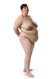 Overweight heavy nude female artist model