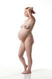 Pregnant nude art model