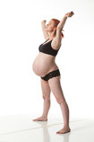 Pregnant female art model with 360 degree views