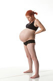 Pregnant female art model