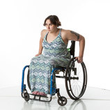 360 degree views of a female art model with spina bifida posing in her wheelchair. Perfect reference photos for sculptors and painters.