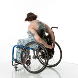 360 degree views of a female art model with spina bifida posing in her wheelchair. Perfect reference photos for sculptors and painters.