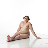 360 degree views of a female art model with spina bifida. Perfect reference photos for sculptors and painters.