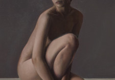 Nude painting by Mike Skidmore based on reference photos at www.artmodels360.com