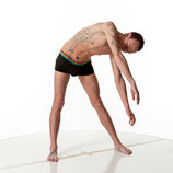 360 degree rotatable images of a slim male art figure model in a standing pose