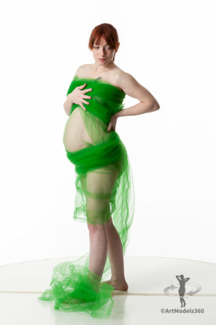 360 degree artist reference photos of a pregnant woman for sculpture and painting reference