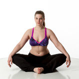 360 degree artist reference photos of a curvy full figured female figure model posed sitting in a yoga position for sculpture and painting reference