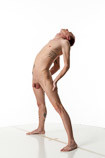 360 degree artist reference photos of a slim nude male art figure model standing