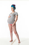 Artist reference photos of a pregnant woman
