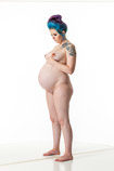 360 degree artist reference photos of a nude pregnant woman for sculpture and painting reference