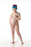 360 degree artist reference photos of a nude pregnant woman for sculpture and painting reference