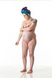 360 degree art reference photos of a nude pregnant woman