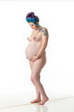 360 degree artist reference photos of a nude pregnant woman for sculpture and painting reference