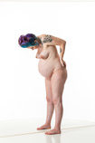 360 degree artist reference photos of a nude pregnant woman for sculpture and painting reference