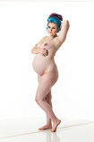 Nude 360 degree artist reference photos of a pregnant woman for sculpture and painting reference