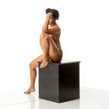 360 degree artist reference photos of a nude full figured African American female figure model for sculpture and figure art