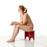 360 degree artistic reference photos of a tall blond nude female art model for in poses for figure artists and students