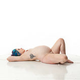 Nude 360 degree art reference photos showing a pregnant woman posed for figure and 3D artists and sculptors