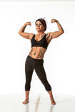360 degree art reference photos of a female fitness art model for use by sculptors, painters and students