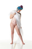 360 degree nude art reference photos of a pregnant female posed for painters and sculptors